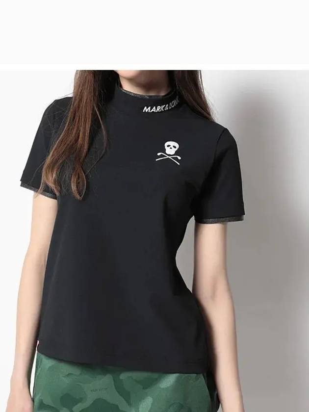 Ace Women's Mock Neck TShirt Black MLW 3B AA03 - MARK & LONA - BALAAN 5