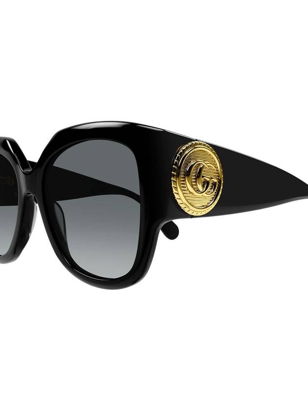 Logo Decorated Square Frame Sunglasses Black - GUCCI - BALAAN 4