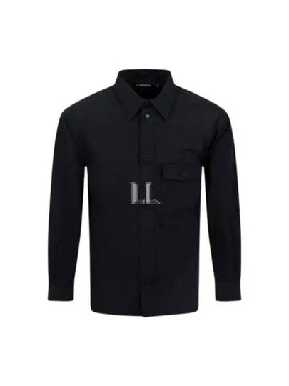 Men's Howard Tech Press Stud Long Sleeve Shirt Black - J.LINDEBERG - BALAAN 2