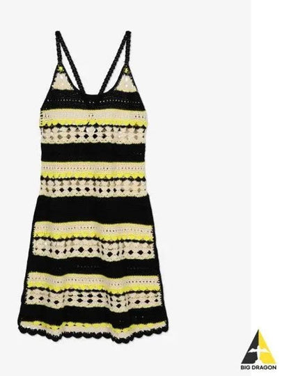 Striped Crochet Midi Dress - GANNI - BALAAN 2