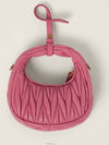 Wander Matelasse Micro Nappa Leather Hobo Mini Bag Begonia Pink - MIU MIU - BALAAN 5