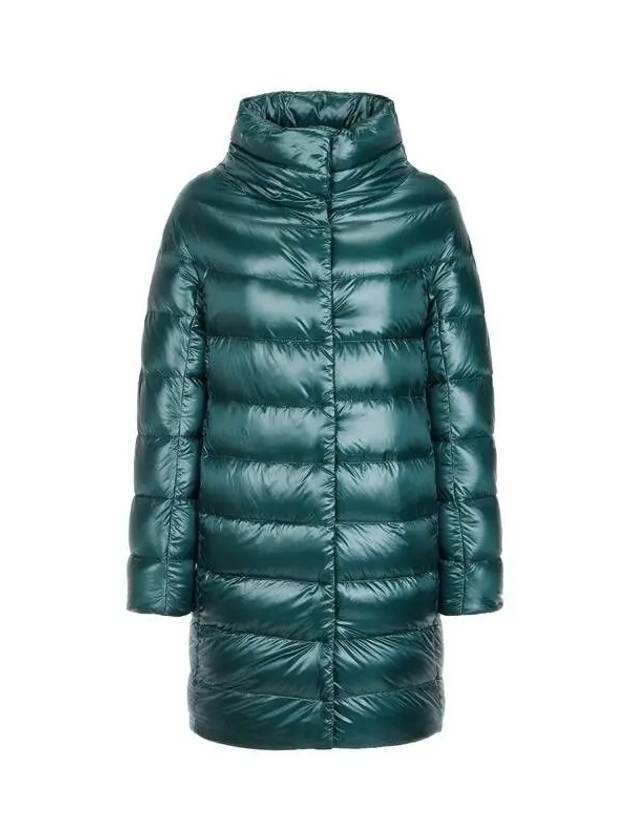 Women s Hidden Snap Button Goose Down Padded Coat Dark Green 271522 - HERNO - BALAAN 1