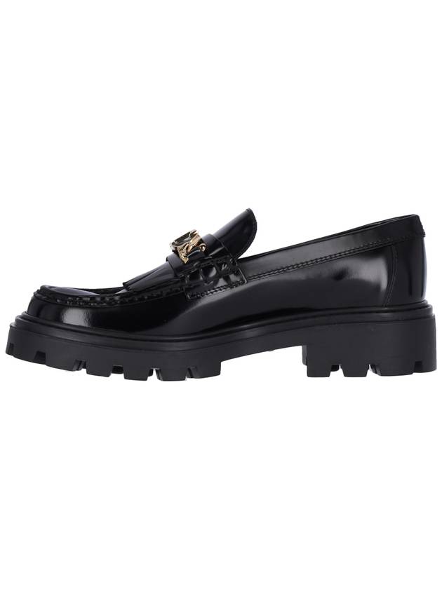 Leather Fringe Loafers Black - TOD'S - BALAAN 4