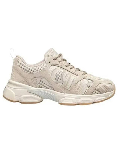 Chrono Mesh Suede Calfskin Low Top Sneakers Beige - DIOR - BALAAN 2