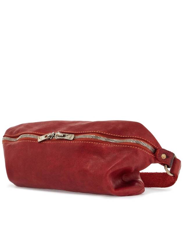 medium red horse leather fanny pack with adjustable shoulder strap - GUIDI - BALAAN 3