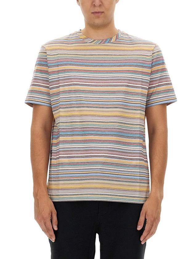 Rainbow Stripe Pattern T-Shirt M1R919TN02434 - PAUL SMITH - BALAAN 2