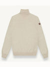 Le Cashmere Blend Turtleneck Sweater Beige - COLMAR - BALAAN 3