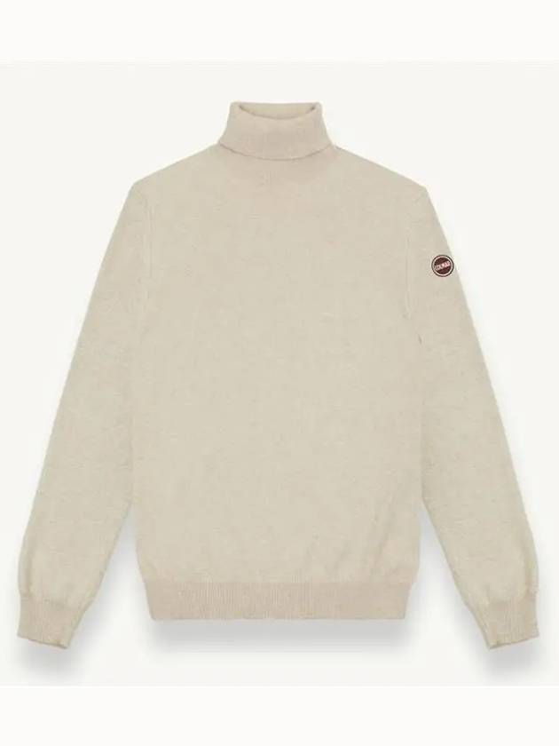 Le Cashmere Blend Turtleneck Sweater Beige - COLMAR - BALAAN 3