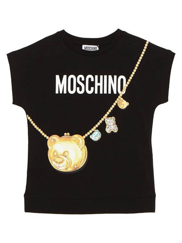 Kids short sleeved T shirt HDM06A LBA00 60100 Adults can wear - MOSCHINO - BALAAN 1