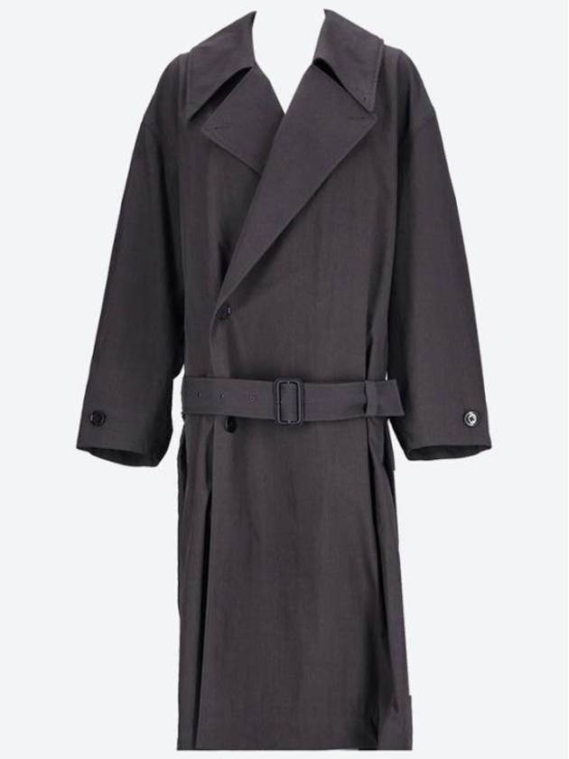 Tibetan Tumbled Cotton Trench Coat Dark Coffee - LEMAIRE - BALAAN 2