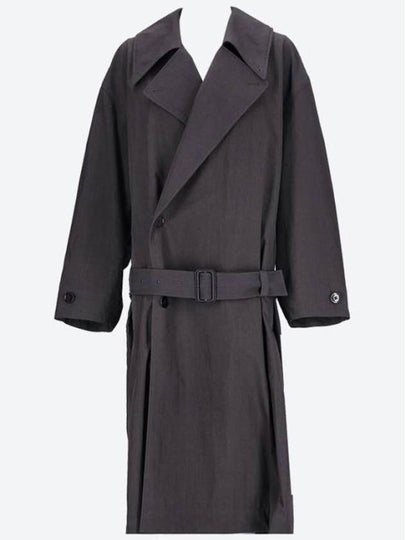 Tibetan Tumbled Cotton Trench Coat Dark Coffee - LEMAIRE - BALAAN 2