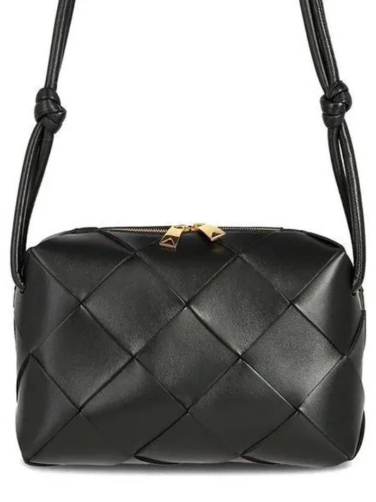 Cassette Intrecciato Small Cross Bag Black - BOTTEGA VENETA - BALAAN 2