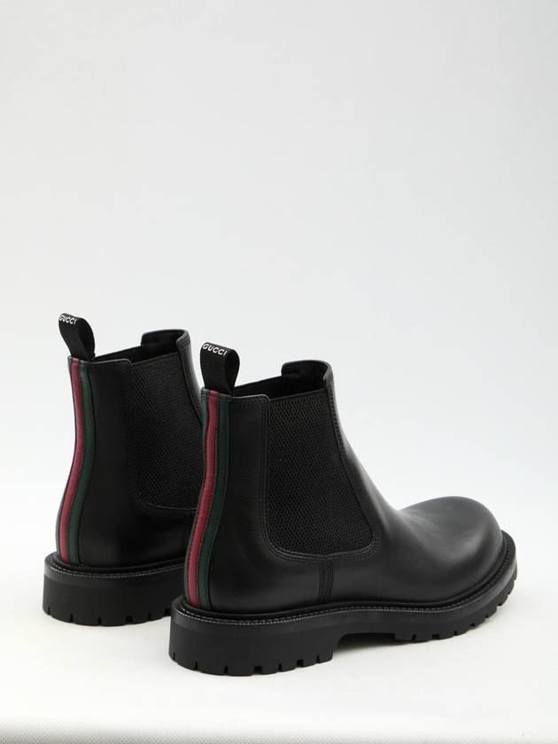 Chelsea Boots With Web - GUCCI - BALAAN 3