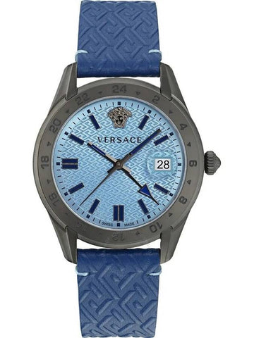 Versace Greca Time Gmt Quartz Blue Dial Men's Watch VE7C00423 - VERSACE - BALAAN 1