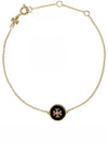 Kira Enamel Chain Bracelet Gold Black - TORY BURCH - BALAAN 2