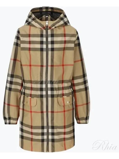 Kids Vintage Check Hooded Jacket Beige - BURBERRY - BALAAN 2