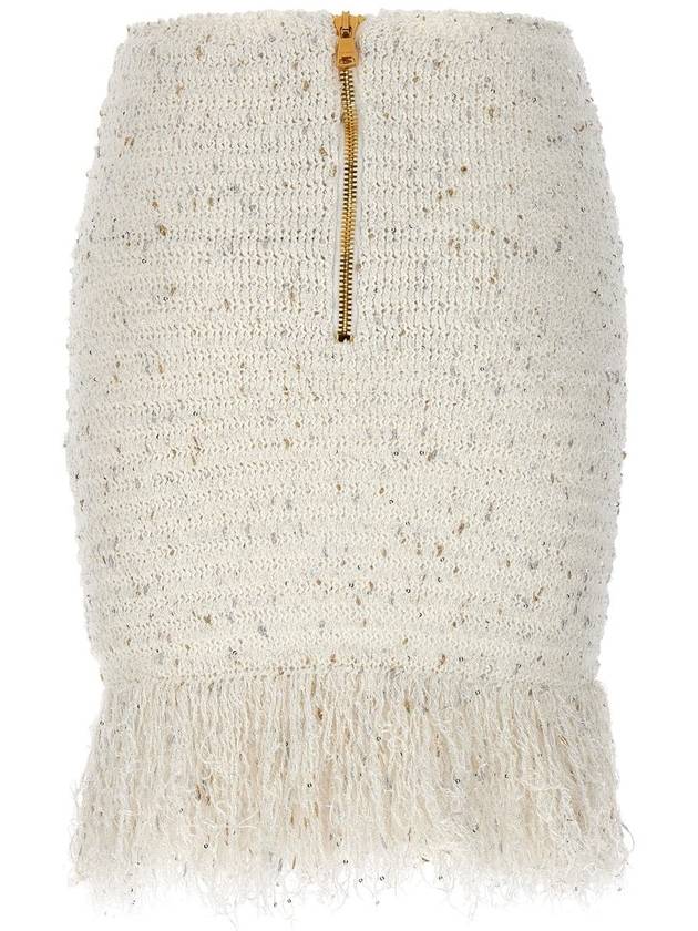 Balmain 'Fringed Tweed' Skirt - BALMAIN - BALAAN 2