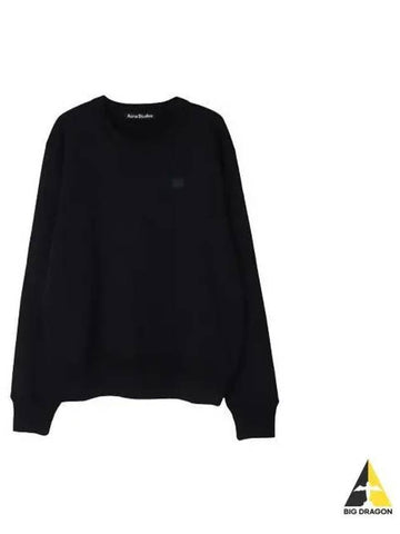 Face patch sweatshirt black gray CI0140 - ACNE STUDIOS - BALAAN 1