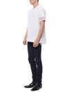 Textured Cotton Stripe Short Sleeve T-Shirt White - THOM BROWNE - BALAAN 5