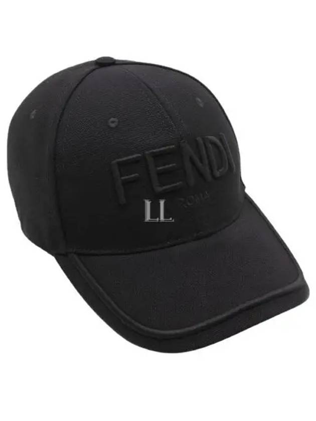 Logo Embroidery Ball Cap Black - FENDI - BALAAN 2