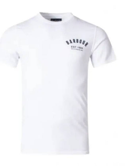 Men's Preppy Logo Short Sleeve T-Shirt White - BARBOUR - BALAAN 2