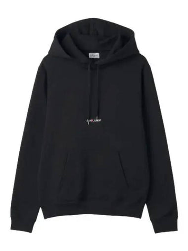 Logo Rib Gauche Hood Black - SAINT LAURENT - BALAAN 1