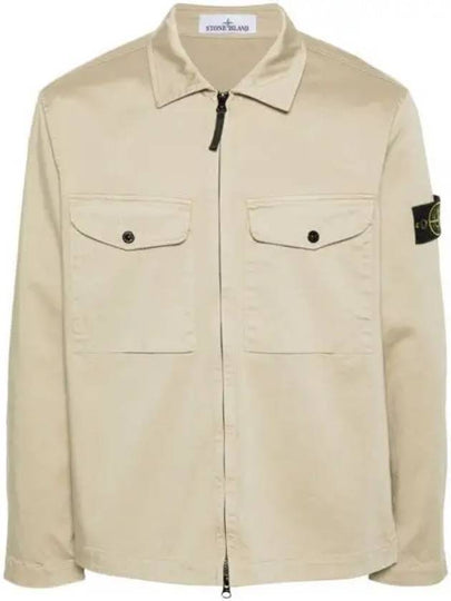 Compass Badge Zipped Jacket Ivory - STONE ISLAND - BALAAN 2