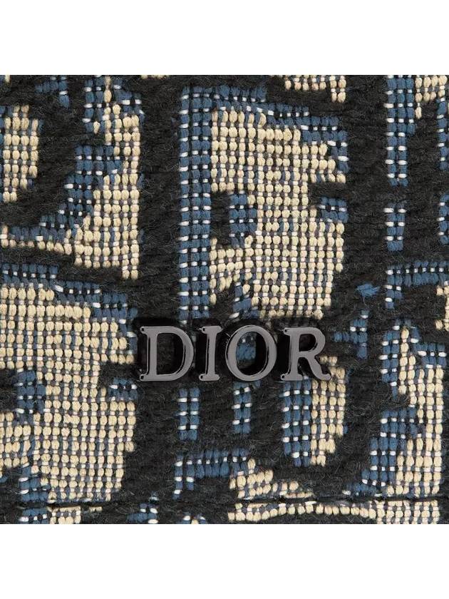 Compact Wallet Beige & Black  Oblique Jacquard - DIOR - BALAAN 6