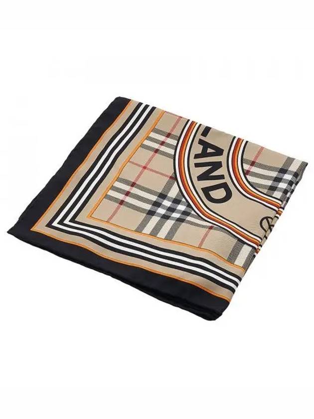 Montage Print Silk Small Square Scarf Archive Beige - BURBERRY - BALAAN 2