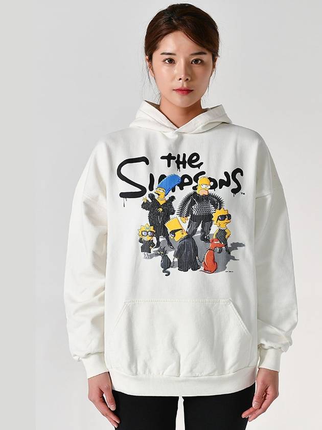 The Simpsons Printed Hoodie White - BALENCIAGA - BALAAN 2