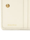 Matelasse Leather Half Wallet White - MIU MIU - BALAAN 9