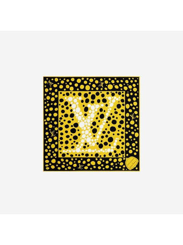 Infinity Dot Square 45 Scarf Yellow Black - LOUIS VUITTON - BALAAN 1