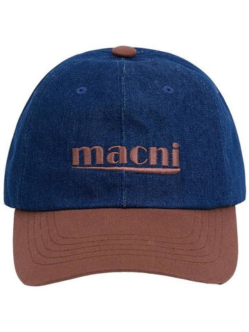 SIGNATURE LOGO MIX DENIM BALL CAP BLUE - MACNI - BALAAN 1