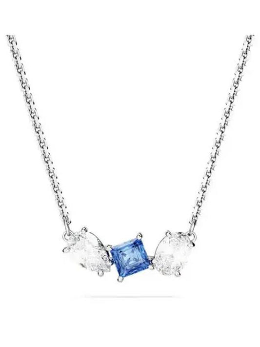 Mesmera Pendant Necklace Blue Silver - SWAROVSKI - BALAAN 2