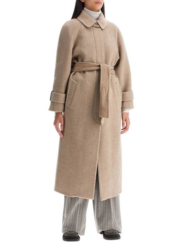 wool and cashmere coat with belt - BRUNELLO CUCINELLI - BALAAN 2