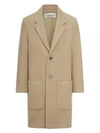 Two Button Wool Single Coat Champagne - AMI - BALAAN 2