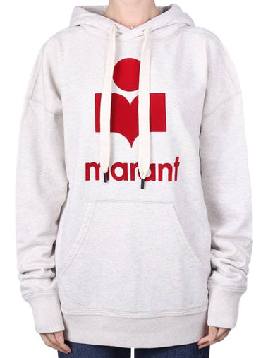 Mansel Logo Cotton Hoodie Ecru - ISABEL MARANT - BALAAN 1