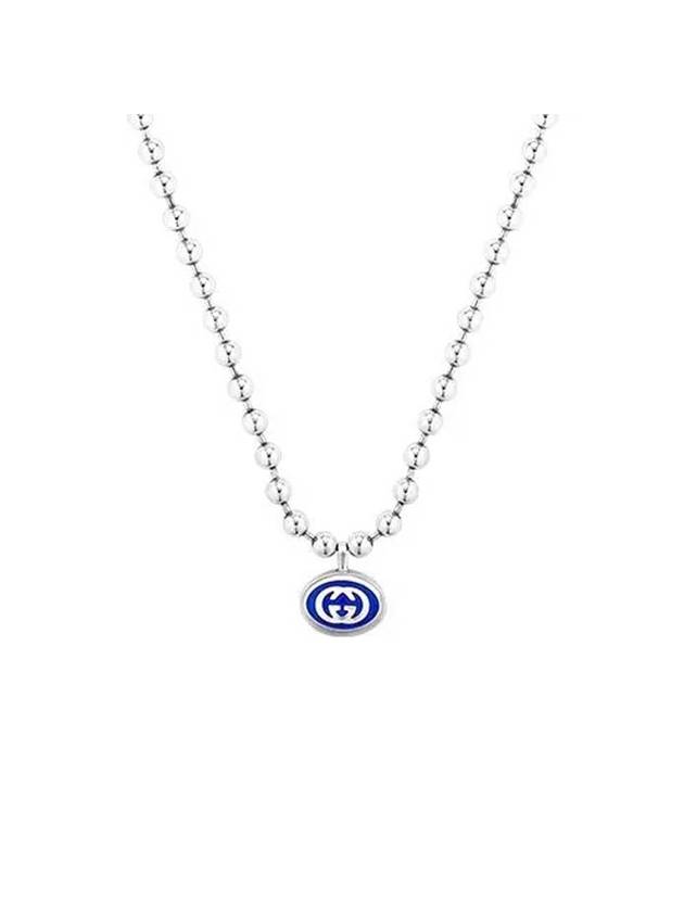 Interlocking G Enamel Boule Chain Necklace Silver - GUCCI - BALAAN 1