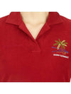 Women's Golf Montrose Short Sleeve PK Shirt Red - HORN GARMENT - BALAAN 9