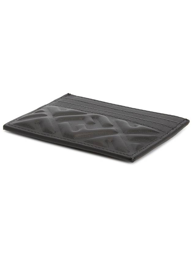 Baguette Embossed FF Logo Card Wallet Black - FENDI - BALAAN 4