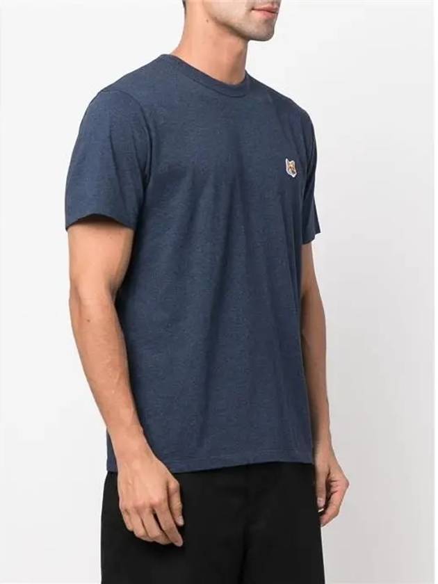 Fox Head Patch Classic Short Sleeve T-Shirt Navy Melange - MAISON KITSUNE - BALAAN 4