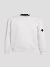 Diagonal Raised Fleece Sweatshirt White - CP COMPANY - BALAAN 2