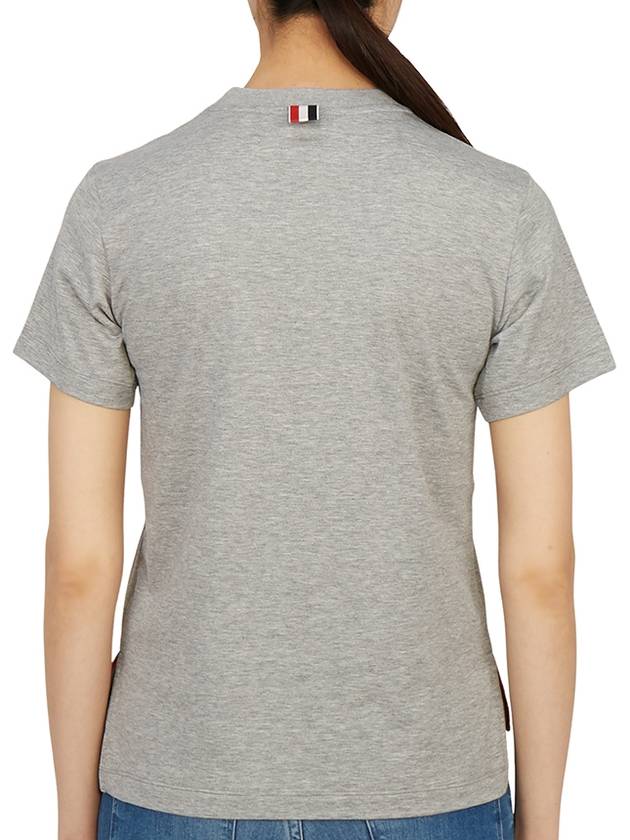 Logo Patch Lightweight Jersey Relaxed Fit Short Sleeve T-Shirt Grey - THOM BROWNE - BALAAN 5