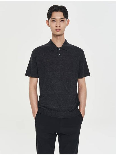 Goris Pl. Pacific Lin Linen Polo Shirt Black - THEORY - BALAAN 2