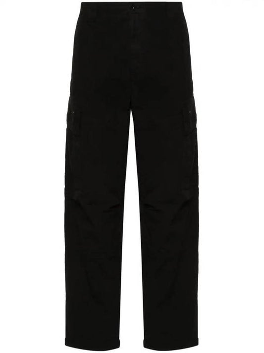 Micro Reps Loose Cargo Straight Pants Black - CP COMPANY - BALAAN 1