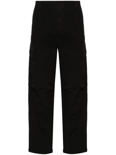 Micro Reps Loose Cargo Straight Pants Black - CP COMPANY - BALAAN 1