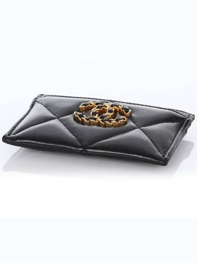 19 Black gold card wallet - CHANEL - BALAAN 6