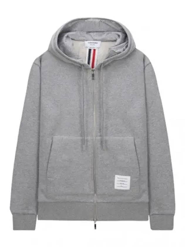 Center Back RWB Stripe Loopback Jersey Hooded Zip up Men - THOM BROWNE - BALAAN 1