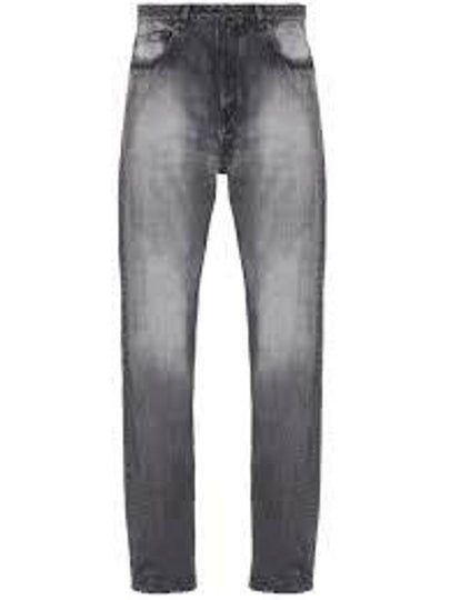 Washed Wide Leg Organic Cotton Jeans Grey - BALENCIAGA - BALAAN 2