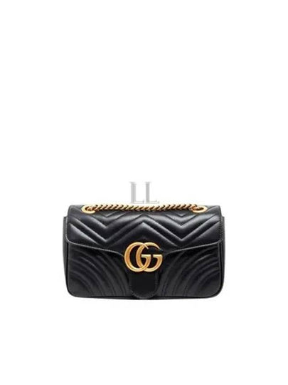 GG Marmont Matelasse Small Shoulder Bag Black - GUCCI - BALAAN 2